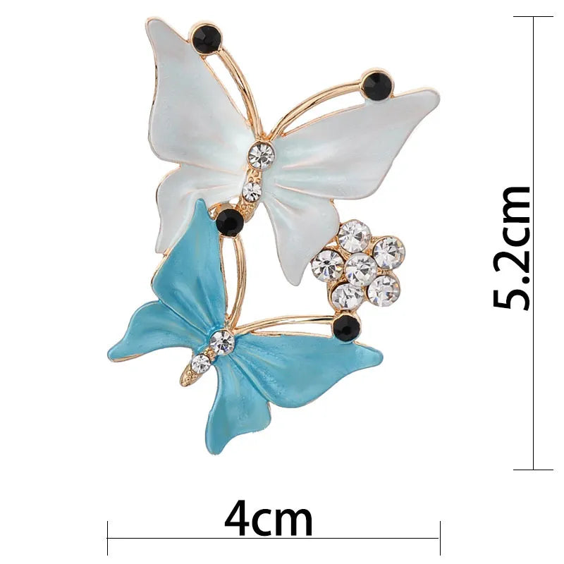 🧚 Crystal Opal Wings Fairy Brooch – Elegant Enamel Angel Pin for Women