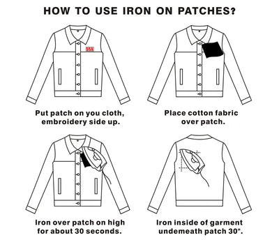 ☠️ Punk Iron-On Embroidered Patch – DIY Appliqué for Jackets, Jeans, Bags & Hats (Single)