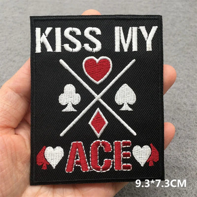 ☠️ Punk Iron-On Embroidered Patch – DIY Appliqué for Jackets, Jeans, Bags & Hats (Single)