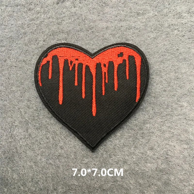 ☠️ Punk Iron-On Embroidered Patch – DIY Appliqué for Jackets, Jeans, Bags & Hats (Single)