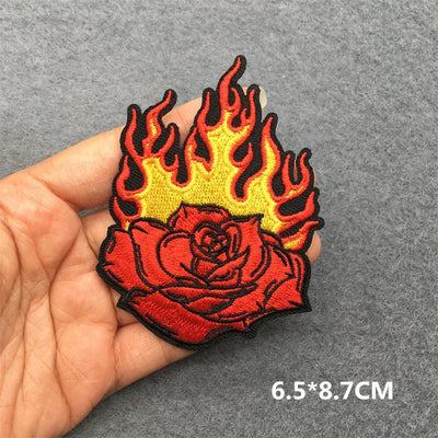 ☠️ Punk Iron-On Embroidered Patch – DIY Appliqué for Jackets, Jeans, Bags & Hats (Single)