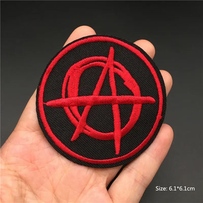 ☠️ Punk Iron-On Embroidered Patch – DIY Appliqué for Jackets, Jeans, Bags & Hats (Single)