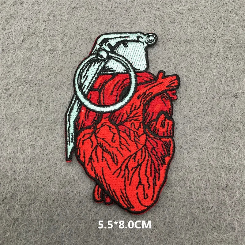 ☠️ Punk Iron-On Embroidered Patch – DIY Appliqué for Jackets, Jeans, Bags & Hats (Single)