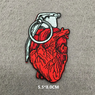 ☠️ Punk Iron-On Embroidered Patch – DIY Appliqué for Jackets, Jeans, Bags & Hats (Single)
