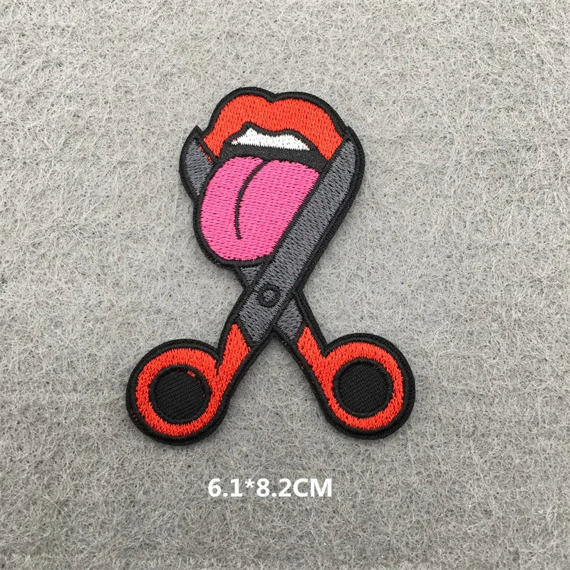 ☠️ Punk Iron-On Embroidered Patch – DIY Appliqué for Jackets, Jeans, Bags & Hats (Single)