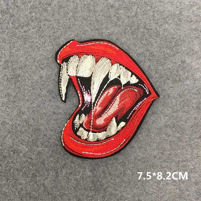 ☠️ Punk Iron-On Embroidered Patch – DIY Appliqué for Jackets, Jeans, Bags & Hats (Single)