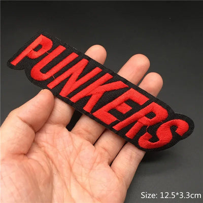 ☠️ Punk Iron-On Embroidered Patch – DIY Appliqué for Jackets, Jeans, Bags & Hats (Single)