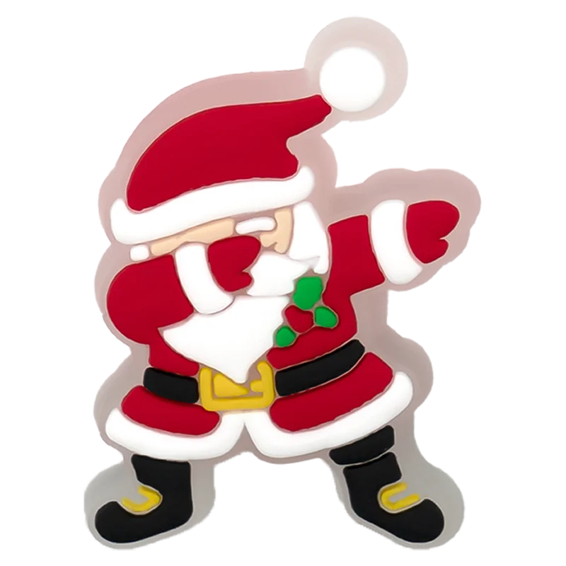 Cartoon Santa Claus figure on a white background