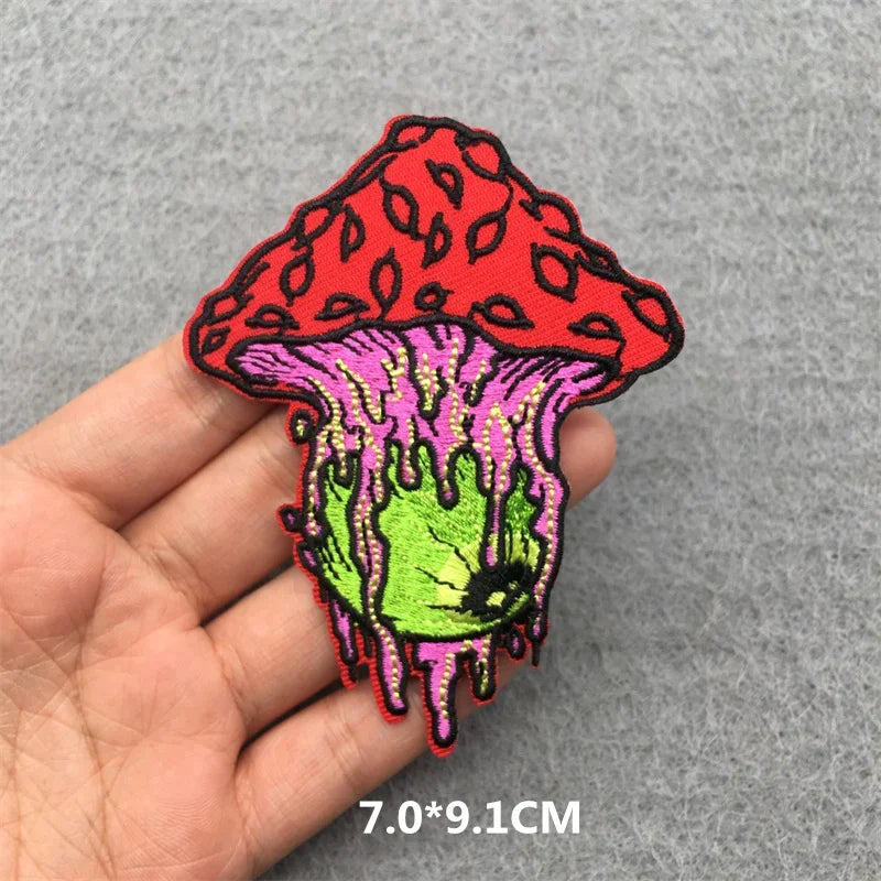 ☠️ Punk Iron-On Embroidered Patch – DIY Appliqué for Jackets, Jeans, Bags & Hats (Single)
