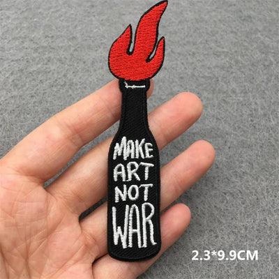 ☠️ Punk Iron-On Embroidered Patch – DIY Appliqué for Jackets, Jeans, Bags & Hats (Single)