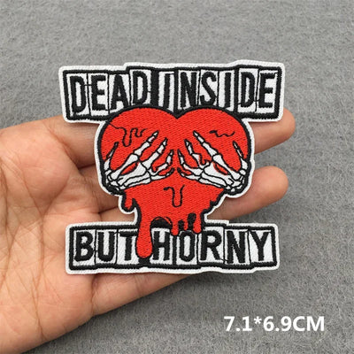 ☠️ Punk Iron-On Embroidered Patch – DIY Appliqué for Jackets, Jeans, Bags & Hats (Single)