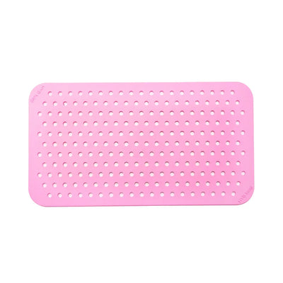 Pink Rectangular shoe charms Display Board on a white background