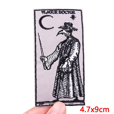 🃏 Tarot Cat Patch — Funny Iron-On Embroidered Badge