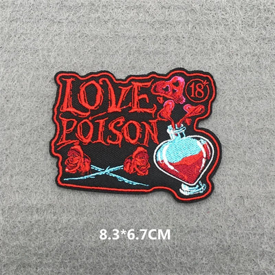 ☠️ Punk Iron-On Embroidered Patch – DIY Appliqué for Jackets, Jeans, Bags & Hats (Single)