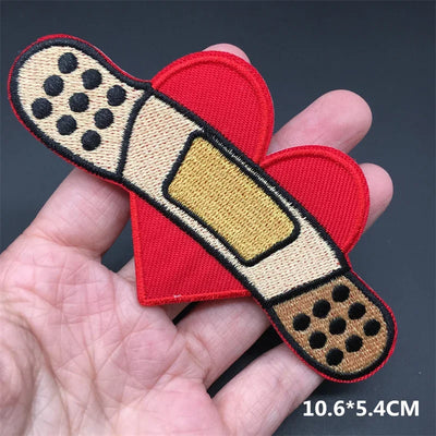 ☠️ Punk Iron-On Embroidered Patch – DIY Appliqué for Jackets, Jeans, Bags & Hats (Single)