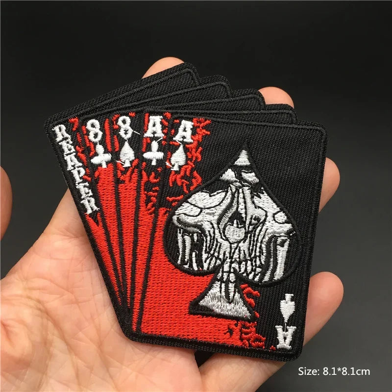 ☠️ Punk Iron-On Embroidered Patch – DIY Appliqué for Jackets, Jeans, Bags & Hats (Single)