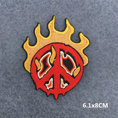 ☠️ Punk Iron-On Embroidered Patch – DIY Appliqué for Jackets, Jeans, Bags & Hats (Single)