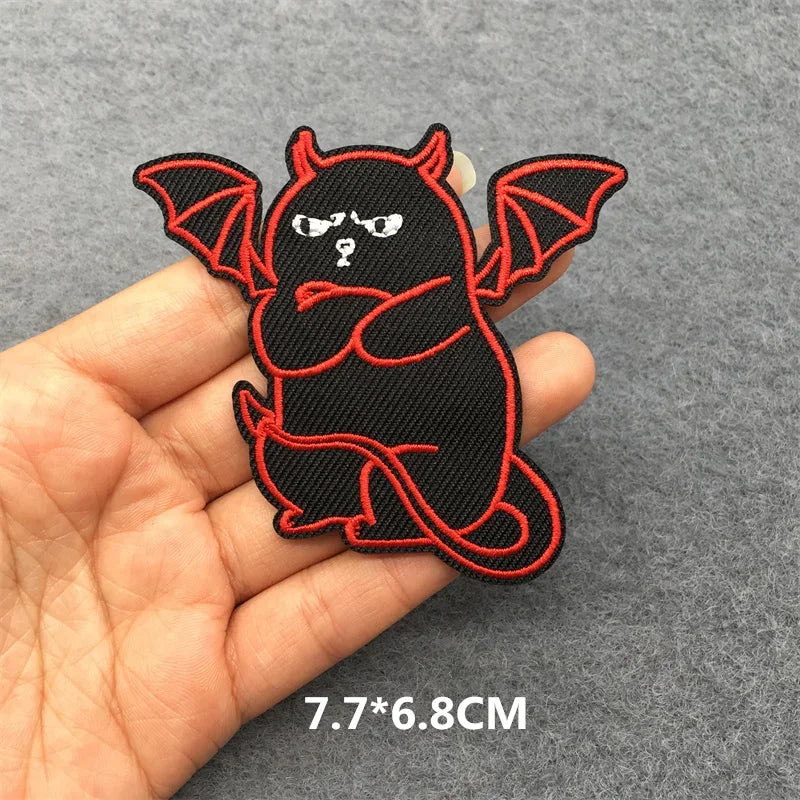 ☠️ Punk Iron-On Embroidered Patch – DIY Appliqué for Jackets, Jeans, Bags & Hats (Single)