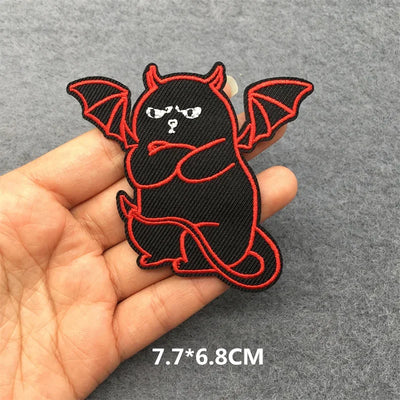 ☠️ Punk Iron-On Embroidered Patch – DIY Appliqué for Jackets, Jeans, Bags & Hats (Single)