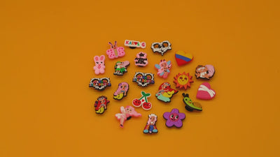 video of cartoon shoe charms